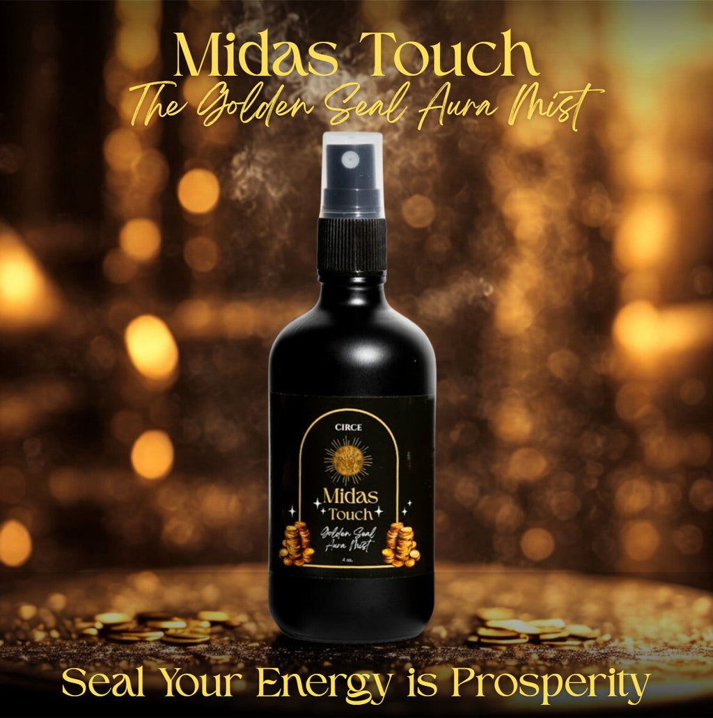 Midas Touch Aura Mist – Luxury Amber, Saffron & Patchouli Prosperity Spray