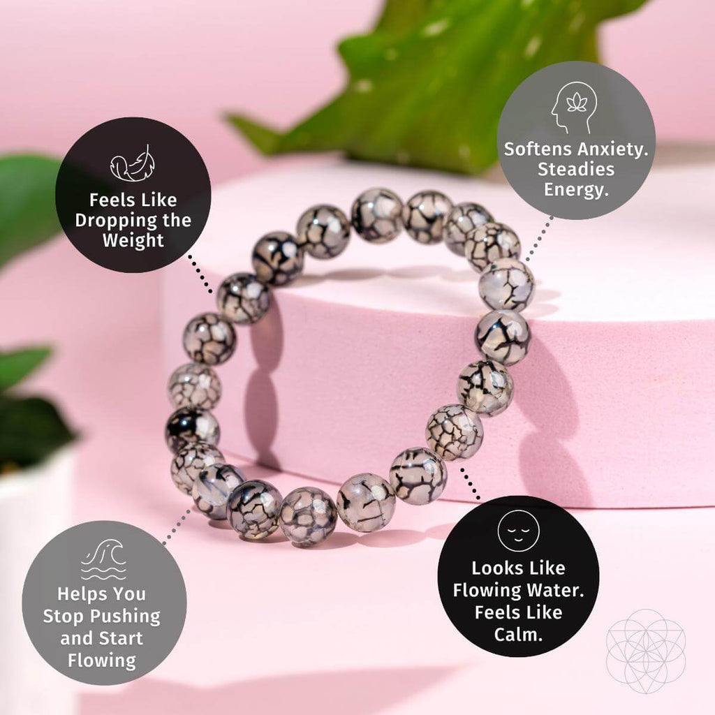 Calm in the Chaos - River Agate Bracelet