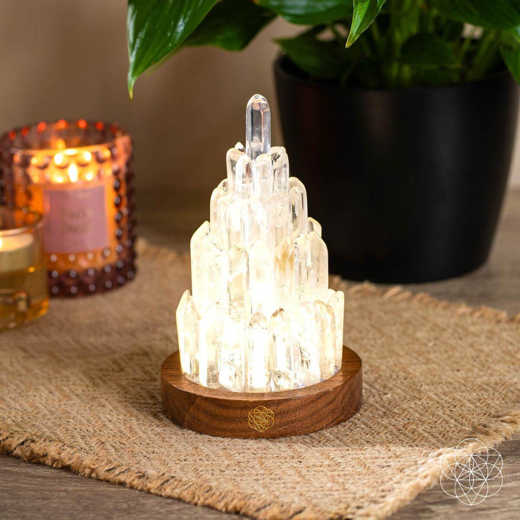 The Clear Quartz Manifestation Tower Lamp